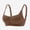 Coffee, variant on Wire-Free Womens Bra Demi & Balconette Seamless Spaghetti Straps Square Neck Solid U-Back Everyday Size M