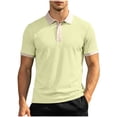thumbnail image 2 of COSFO Waffle Polo Golf Shirts for Men Performance Short Sleeve Colorblock Shirt Pullover Collared Dry Fit Classic Fit Moisture Wicking Mens Shirts, 2 of 9