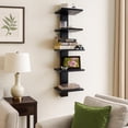 thumbnail image 5 of Proman Products - Mounted Spine Bookshelf, Wall Mounted Shelves, Spine Book Tower (Black), 5 of 7