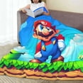thumbnail image 3 of Lsque Mario Pattern Fuzzy Fleece Throw Blanket Extra Large,Super Soft,Fluffy and Warm Blankets for Couch,Bed,All Season Use (50"x40"), 3 of 7