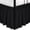 Black, variant on Wrap Around Bed Skirts with Split Corners for Queen Beds 12" Drop, White Adjustable Elastic Dust Ruffles Easy Fit Wrinkle & Fade Resistant Silky Luxurious Fabric Machine Washable