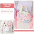thumbnail image 3 of ColoMX Bolso bandolera de felpa de unicornio, bolso bandolera de dibujos animados, bolso adorable de felpa para niños, 3 of 8