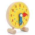 thumbnail image 4 of Dioche Numbers Clock Model Toy Wooden Clock Learning Educational Kindergarten Toy Teaching & Demonstration Clock For Children, 4 of 8