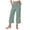 Mint Green, variant on felwors Capri Women Wide Leg Trendy High Waisted Baggy Straight Casual Summer Stretch Denim Capris Pants Pink for Size L