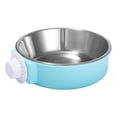 thumbnail image 3 of Crate Dog Bowl Cage Coop Cup Colgante de Acero Inoxidable Cachorro Alimentador de Agua Perro Tazón de Agua Tazón de Alimentación de Mascotas para , Azul, 3 of 8