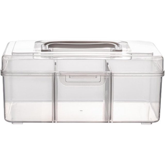 HUGFEGWE Box, Storage Organizer, Storage Box,First Aid Box,for Travel, Separated Small Size, Transparent UA824-11020