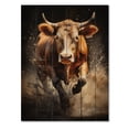 thumbnail image 3 of Designart "Cow beauty" Animals Print on Natural Pine Wood, 3 of 5