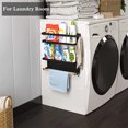 thumbnail image 4 of TEAFIRST 2 Tier Magnetic Spice Rack, Kitchen Storage Rack Shelf with Paper Towel Holder, Black, 4 of 5