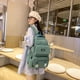 thumbnail image 4 of Mochila universitaria unisex Bolsa informal de gran capacidad Color sólido para estudiantes adolescentes Hugtrwg  Para estrenar, 4 of 9