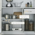 thumbnail image 4 of Barara King Kitchen Pantry,71" Kitchen Pantry, Freestanding Buffet with Hutch, Farmhouse Storage Cabinet, Microwave Cabinet, White, 4 of 6
