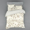 thumbnail image 2 of Ambesonne Summer Bedding Set 3 Pcs, Flowers Bouquet Blooms, Twin XL, Beige Umber Cream, 2 of 3