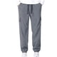 thumbnail image 1 of Pantalones largos para hombre, con cordón, bolsillos grandes, color liso, con movimiento, pantalones casuales altos, pantalones deportivos fáciles de atar en los pies, pantalones de poliéster para hom, 1 of 6