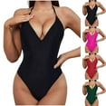 thumbnail image 2 of ShiShine One Piece Tummy Control Swimsuits for Women High Cut Push Up Shapewear Swimsuit Lace Up Back Bathing Suit, 2 of 9