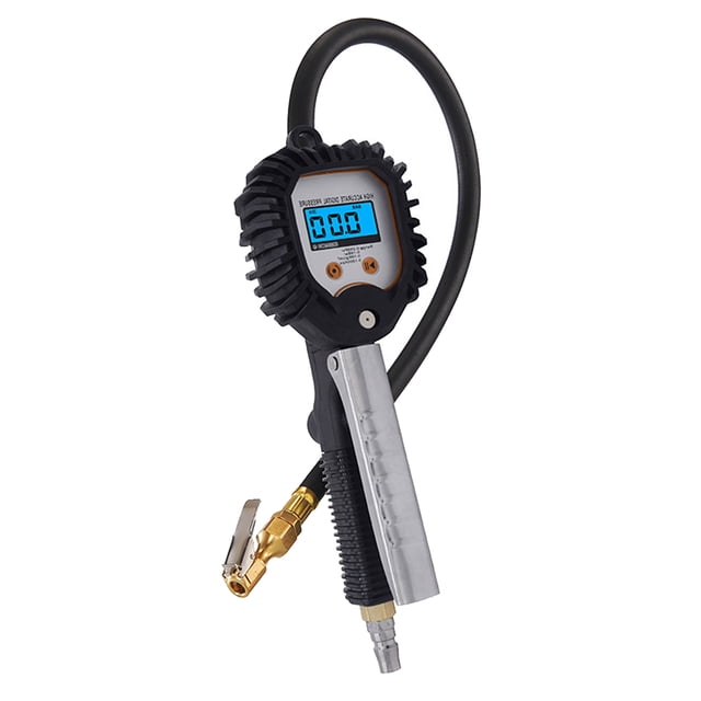 Riwesomey Inflador de neumáticos de coche con pantalla LCD Digital con manómetro, herramienta de inflado de aire portátil para coche, accesorio de Herramientas de reparación de automóviles Riwesomey VI017039-00B