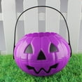 thumbnail image 1 of Halloween Decoration Foldable Pumpkin Bucket Candy Bag Two Half In One Desktop Ornament Party Props, 1 of 3