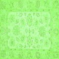 thumbnail image 1 of Ahgly Company Indoor Square Oriental Green Traditional Area Rugs, 3' Square, 1 of 4