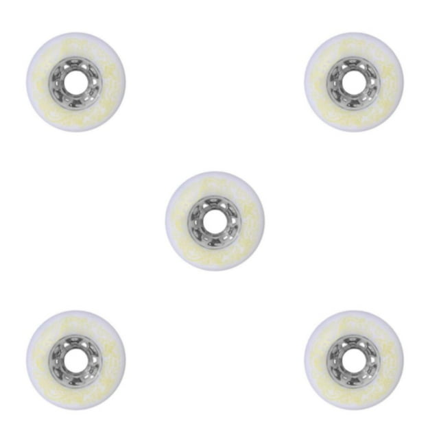 Youkk 2 Pcs Support Silencieux Amélioré et Élargi - Roue de Patin à Roulettes en Ligne pour Professionnel Blanc 80mm 5ensemble