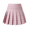 thumbnail image 4 of XIAOCHA Women's Plaid Pleated Mini Skirt High Waist A Line Preppy Style Casual School Uniform Skirts, 4 of 4