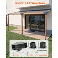thumbnail image 3 of VEVOR Pergola Kit, 4x4 inch 4-Way Slanted Bracket for 3.5x3.5 inch Wood Beams in Actual Size, Carbon Steel Pergola Bracket with Post Base and Wall Mount Base, for Outdoor Pergolas, Gazebos, Sheds, 3 of 9