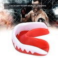 thumbnail image 4 of Protector bucal profesional, protector de dientes, protector de encías, herramienta de protección para karate y boxeo, rojo y blanco, 4 of 11