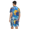 thumbnail image 2 of joogoo Men's Pajama Set Tropical Fish Ocean V-Neck Pj Shorts Set 2 Piece Loungewear Sleepwear M, 2 of 7