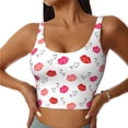 thumbnail image 2 of Lsque Red Lips 1 Printed Women'S Sports Bra, Compression, Moisture Wicking, High-Impact Sports Bra For Women,Supportive sports bra-X-Large, 2 of 9