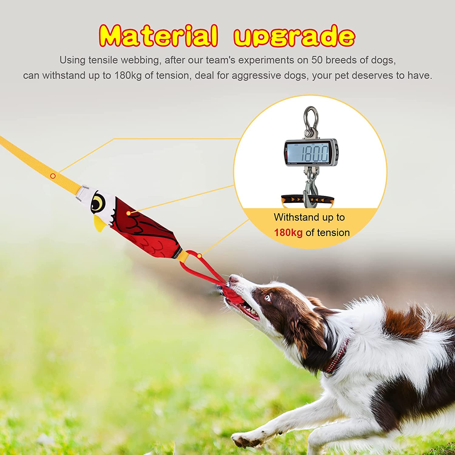 Squeaky Dog Tug Toys, Dog Chew Toys Dog Rope Toys with Strong Handle for  Tug of War Puppy Training Play Durable Interactive Dog Toys for Small  Medium