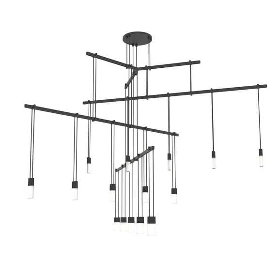 Sonneman S1d36k-Jr18xx12 Suspenders Led 4-Tier Tri-Bar Multi Light Pendant - Black
