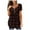 Coffee, variant on IROINNID Women's Printed Round Neck Pleated Short Sleeve Loose Tunic Tops