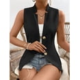 thumbnail image 6 of Women'S 2025 Summer Sleeveless Vest Casual Fully-Lined Slim Work Fashion Petite Elegant Tops Black S, 6 of 8