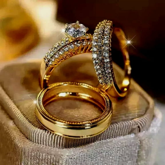 OM Jewels 14K White Gold Plated Cubic Zirconia Round Cut Women's Half Eternity Ring