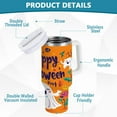 thumbnail image 4 of Stainless Steel Tumbler with Straw and Handle, Double Wall Insulated Tumblers, Cartoon Characters, 4 of 9