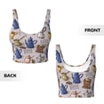 thumbnail image 5 of Fotbe Antique Vintage Teapot Coffee Grinder Pattern Womens' Sports Bra Longline Wirefree Padded with Medium Support Sports Moisture-Wicking Workou Vest,Tank Top-Small, 5 of 7