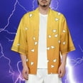 thumbnail image 2 of IDS Home Halloween  Kimetsu no Yaiba Cosplay Costume Haori  Zenitsu, M, 2 of 10