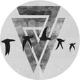 thumbnail image 1 of Ahgly Company Tapis Rond Lavable en Machine Intérieur Transitionnel Gris, 4 Pieds Rond, 1 of 7