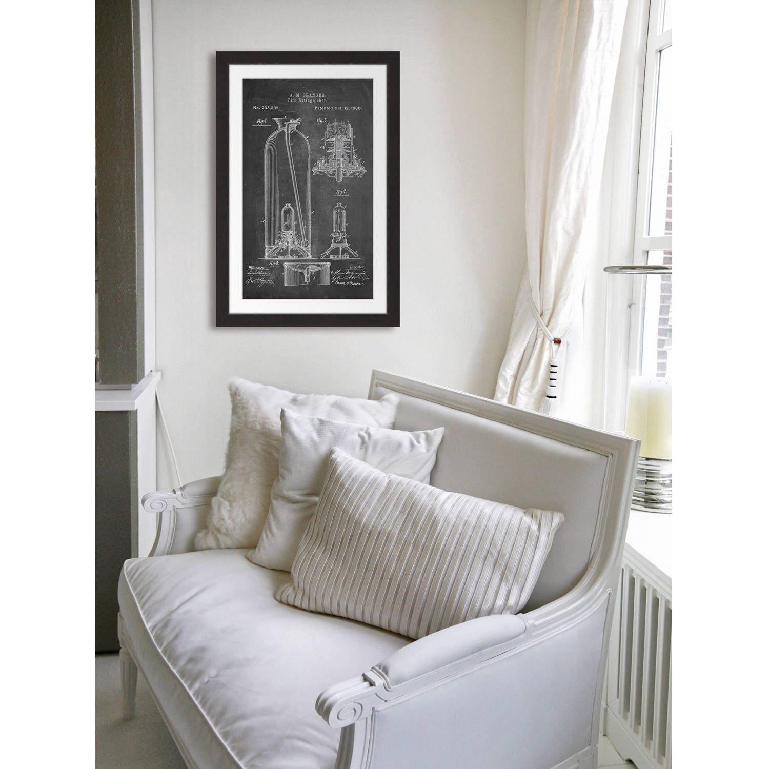 "Extinguisher 1880 Chalk" Framed Painting Print