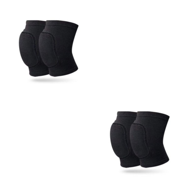 Advancent 2 uds rodilleras de baile de poliéster-resistencia al impacto agradable a la piel relleno Extra grueso voleibol negro S Negro S 2Conjunto