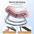 thumbnail image 3 of Dovov Outdoor Rocking Chairs Set of 2, Oversized Papasan Rocking Chairs with Cushion, Outdoor Oversized Rocker Recliner for Porch Patio Garden Backyard Lawn Deck Balcony Living Room Bedroom, Pink, 3 of 9
