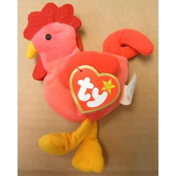 TY Teenie Beanie Babies Strut the Rooster Plush Toy Stuffed Animal
