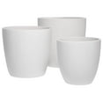 thumbnail image 2 of Napa Round Cylinder Fiberglass Planter, White, 15.5 Inch, 2 of 4