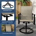 thumbnail image 5 of TROPOW Swivel Bar Stools Set with High Back and Armrest, Bar Height Swivel Bar Stools Set of 2, Textilene Breathable Patio Bar Chairs for Garden Lawn Backyard, 5 of 7
