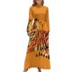 thumbnail image 2 of Vestido largo de tigre sentado, elegante y chic, para boda, noche, vestido de mujer, atuendo de festival para mujer, 2 of 5