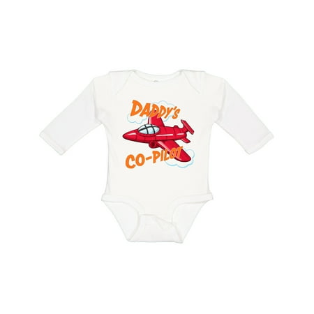 

Inktastic Daddys Co-Pilot for Fathers Day Gift Baby Boy or Baby Girl Long Sleeve Bodysuit