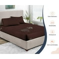 thumbnail image 2 of CCNY Premium Waterproof Mattress Protector Fitted Style 15" Inch Deep Terry Cotton Mattress Cover (Twin-Chocolate), 2 of 7