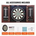 thumbnail image 6 of VEVOR Dartboard and Cabinet Set, Ready-to-Play Bundle Official Size Dartboard Cabinet, Steel Tip Dart Hideaway Cabinet, Features LED Light, Easy Assembly,Complete with All Accessory,for Cricket Game, 6 of 9