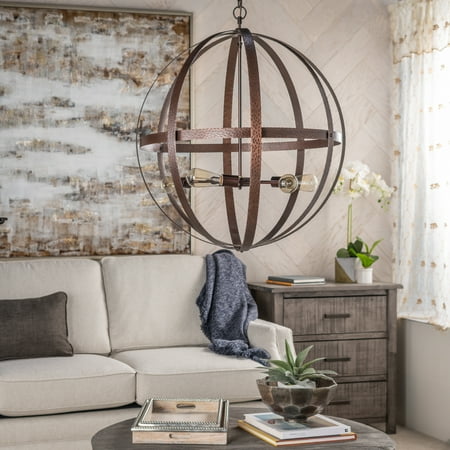 

Large Metal Global Pendant With Bronze Finish 30 x 30 x 72