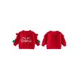 thumbnail image 2 of Cjfdfy TNewborn Baby Boy Girl Christmas Sweater My 1St Christmas Embroidery Long Sleeve Knitted Pullover With Colorful Fur Balls Cute Christmas Party Holiday Sweater Outfit 0-1Y, 2 of 9