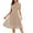05# Beige, variant on Womens Short Sleeve Wedding Guest Dress A-Line Lace Formal Party Cocktaill Midi Dress Prom Beige S