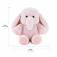 thumbnail image 3 of Plush Elephant Toy Soft Pink 1 Piece Cute Cuddly Stuffed Animal for Nursery Decor Kids Bedroom Playtime Sofa Pillow Snuggle Toy for Toddlers Children Ideal Baby Shower Birthday Holiday Gift, 3 of 8