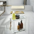 thumbnail image 6 of Bathroom Storage Rack Mobile Floor Standing Shelving UnitTier, Rust-Resistant Metal Frame for Extra Towel & Toilet Paper Storage, Space-Saving Organizer for Small Bathrooms & Apartments, 6 of 7